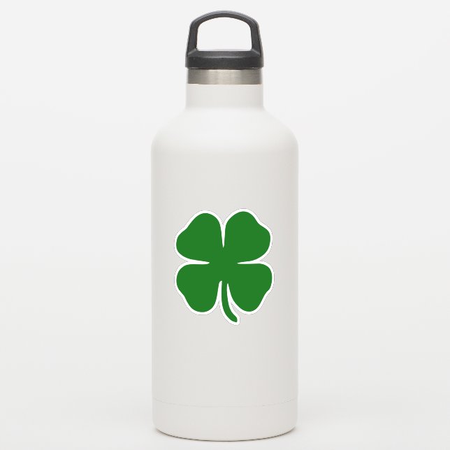 Lucky Green Four Leaf Clover Irish  (Waterbottle)