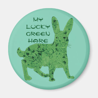 Lucky Green Hare | magnet