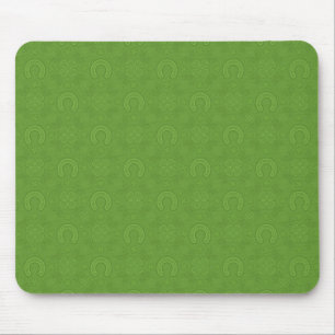Lucky Green Icons Pattern Mouse Pad