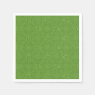Lucky Green Icons Pattern Napkin