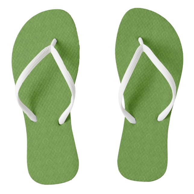 Lucky Green Icons Pattern Thongs (Footbed)