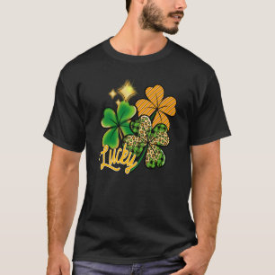 Lucky Green Irish Plaid Shamrock St Patrick's Day  T-Shirt