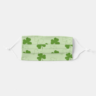 lucky green shamrocks cloth face mask
