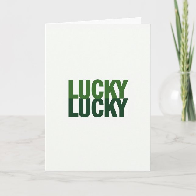 Lucky Green Word Pattern Card (Front)