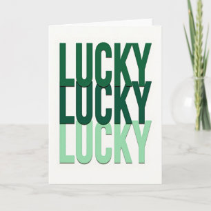 Lucky Greens Modern Art Card