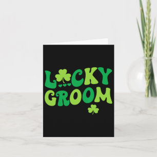 Lucky Groom Bride Couples Matching Wedding St Patr Card