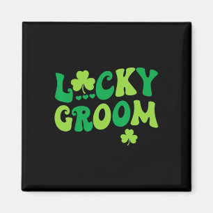 Lucky Groom Bride Couples Matching Wedding St Patr Magnet