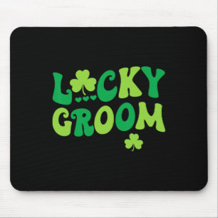 Lucky Groom Bride Couples Matching Wedding St Patr Mouse Pad