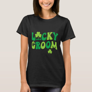 Lucky Groom Bride Couples Matching Wedding St Patr T-Shirt