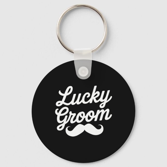 Lucky Groom St. Patrick's Day For Couple Husband  Key Ring (Front)
