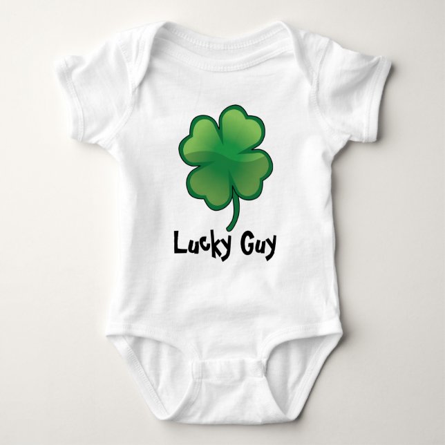 Lucky Guy Baby Bodysuit (Front)