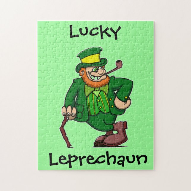 Lucky Happy Irish Leprechaun Jigsaw Puzzle (Vertical)