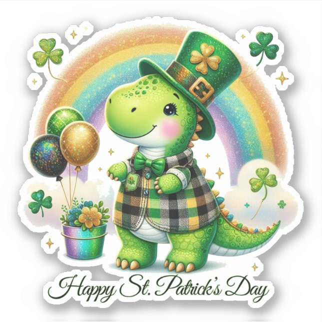 Lucky Happy St. Patrick’s Day Sticker (Front)