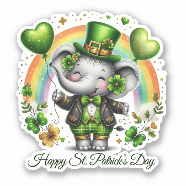 Lucky Happy St. Patrick’s Day Sticker (Front)