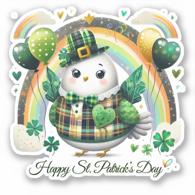 Lucky Happy St. Patrick’s Day Sticker (Front)