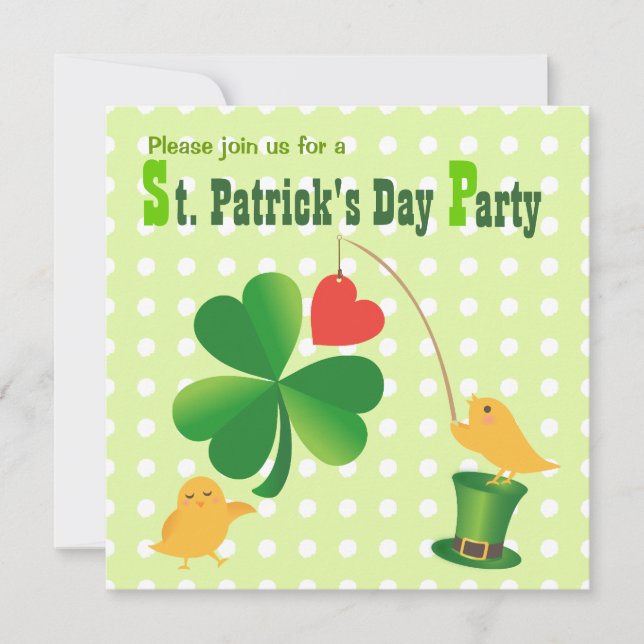Lucky Happy St. Patrick's Day Party Invitation (Front)