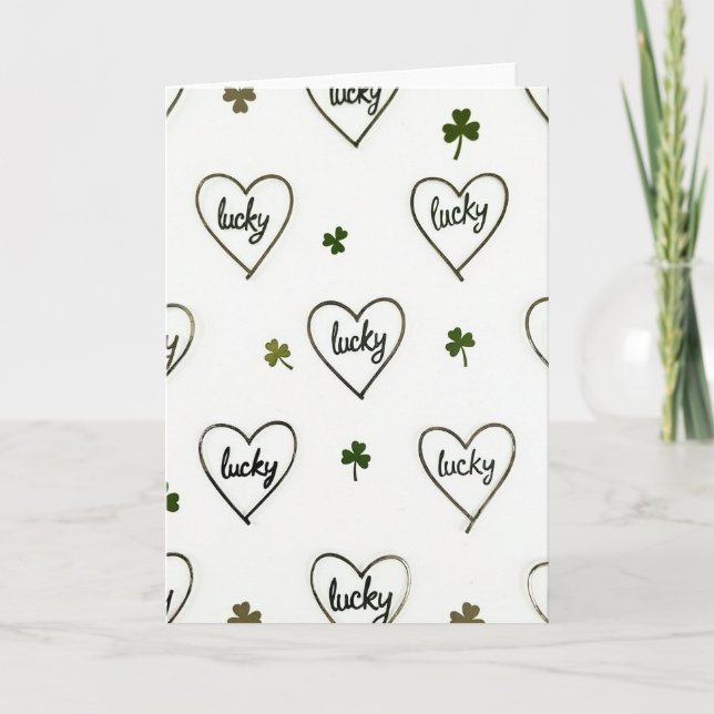 Lucky Heart Pattern Card (Front)