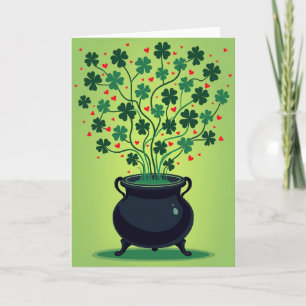 Lucky Hearts Clover Card