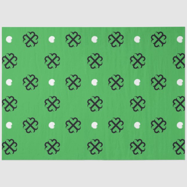 Lucky Hearts Shamrock Tissue Paper (Front)
