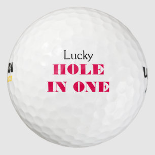 Lucky Hole in One Funny Golfer Quote Golf Balls
