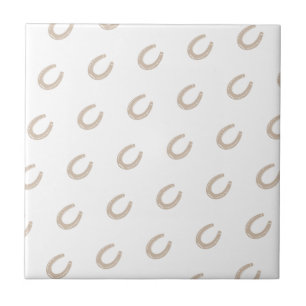 Lucky Horse Shoe Ceramic Tile