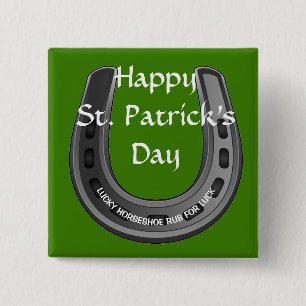 Lucky Horseshoe 15 Cm Square Badge