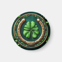 🍀 Lucky Horseshoe Clover Charm Good Luck Design