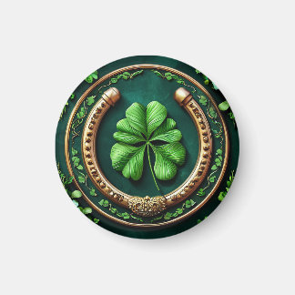 🍀 Lucky Horseshoe Clover Charm Good Luck Design  Magnet