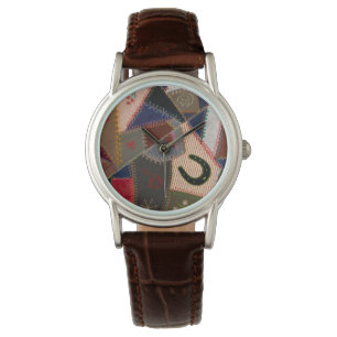 Lucky Horseshoe Crazy Quilt Watch