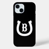 Lucky horseshoe equestrian logo custom monogram 
