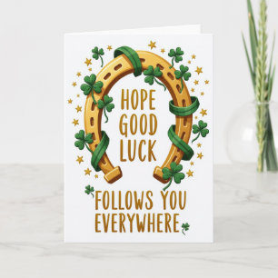 Lucky Horseshoe Good Fortune Card
