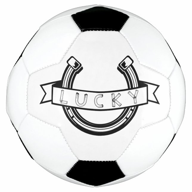 Lucky horseshoe Good Luck Soccer Ball (Front)