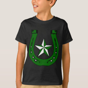 lucky horseshoe. green stars. T-Shirt