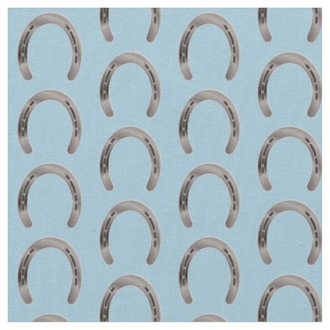 Lucky Horseshoes Fabric (Close Up)