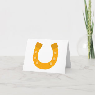 Lucky Horseshoes (Horse Shoes) PERSONALIZED  Card