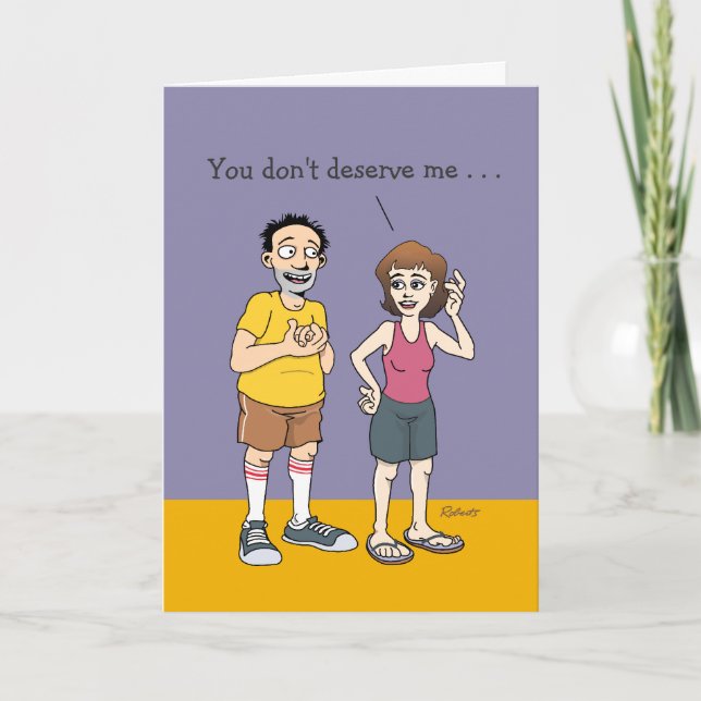 Lucky Husband Anniversary Card Humor (Front)