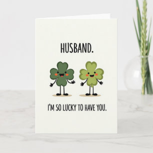 Lucky Husband Faux Gold Foil Card