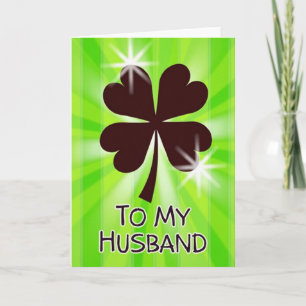 Lucky Husband Four Leaf Card