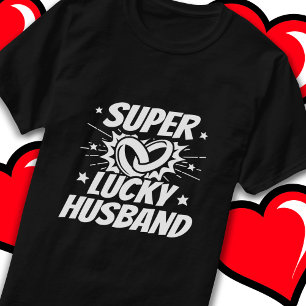Lucky Husband Married Couple Wedding Anniversary T-Shirt