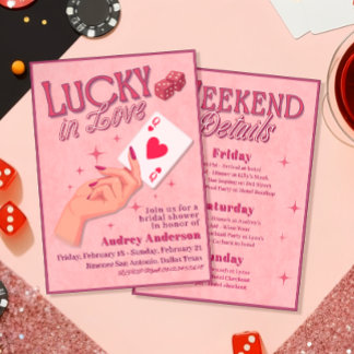 Lucky in Love Bachelorette Invitation