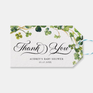 Lucky in Love Bridal Shower Green Shamrock  Gift Tags