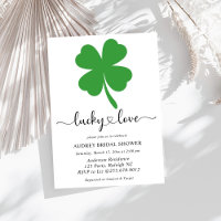 Lucky in Love Bridal Shower Green Shamrock 