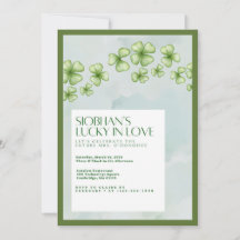 Lucky In Love Bridal Shower Invitation