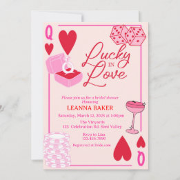 Lucky in Love, Bridal Shower, Lucky,  Invitation