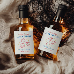 Lucky In Love Casino Bachelorette Weekend Liquor Bottle Label