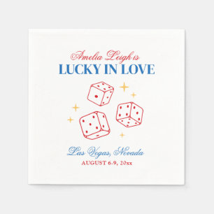 Lucky In Love Casino Bachelorette Weekend Napkin