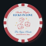 Lucky In Love Casino Bachelorette Weekend Poker Chips<br><div class="desc">This design features trendy bold text with dice and a lucky in love casino theme.</div>