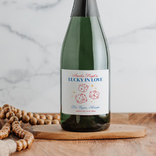 Lucky In Love Casino Bachelorette Weekend Sparkling Wine Label