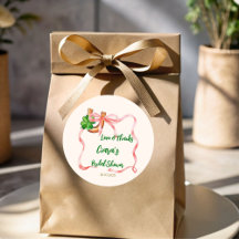 Lucky in love clover leaf bow bridal shower favour