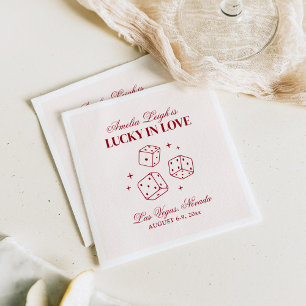 Lucky In Love Cocktails Bachelorette Weekend Napkin